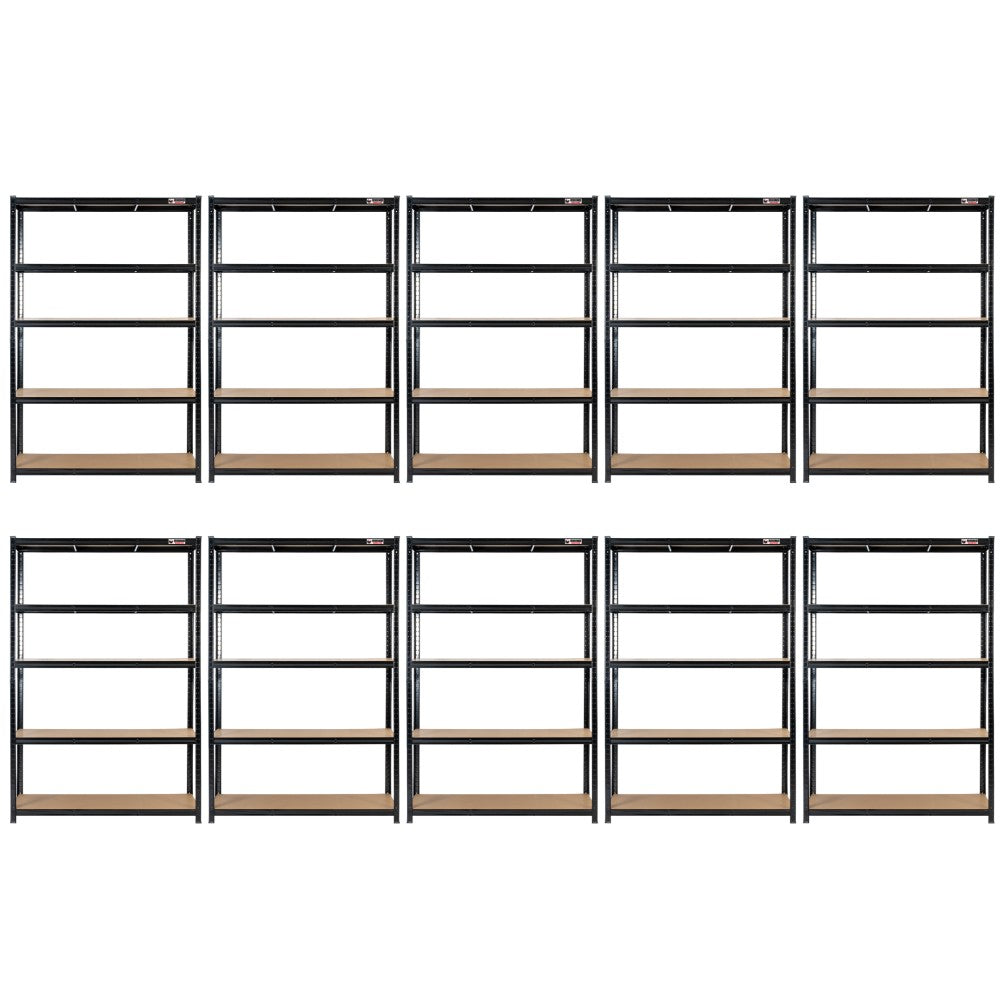 10 Bay Mega Deal | 180x120x60cm | 10 x Garage Shelving Units | 3 Colour Options | 1000kg Load Weight Per Unit | 10,000kg Per Set