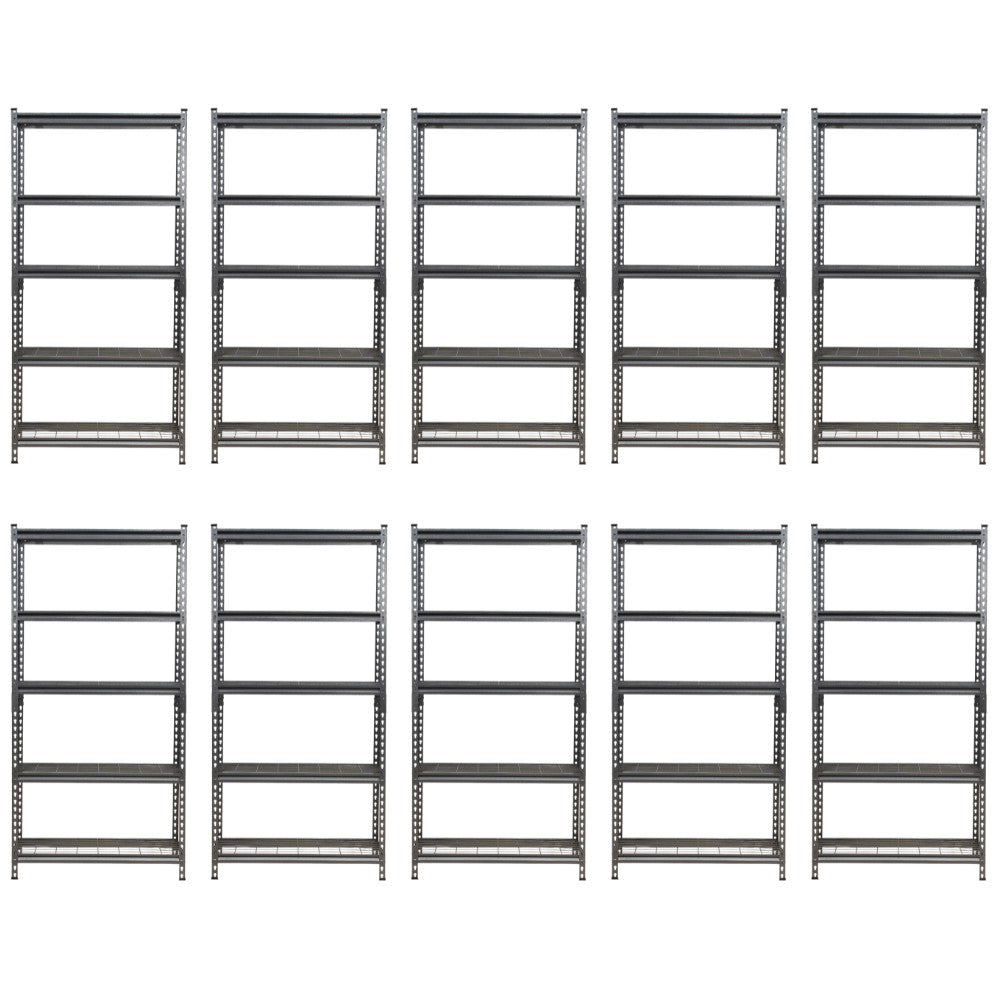 183 x 90 x 30cm | Black | 5 Tier Boltless Wire Shelving Unit | 1000kg load weight
