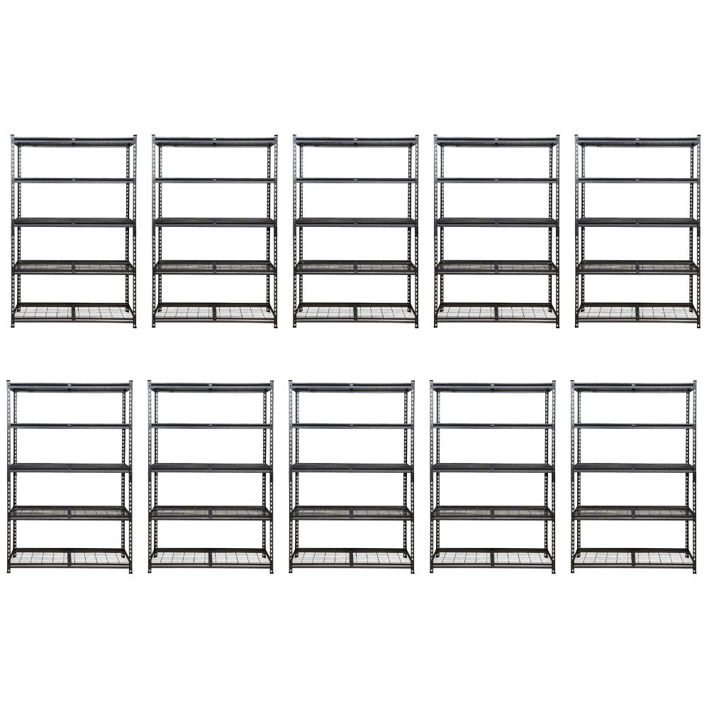 183 x 120 x 60cm | Black | 5 tier Boltless Wire Shelving Unit | 1000kg load weight