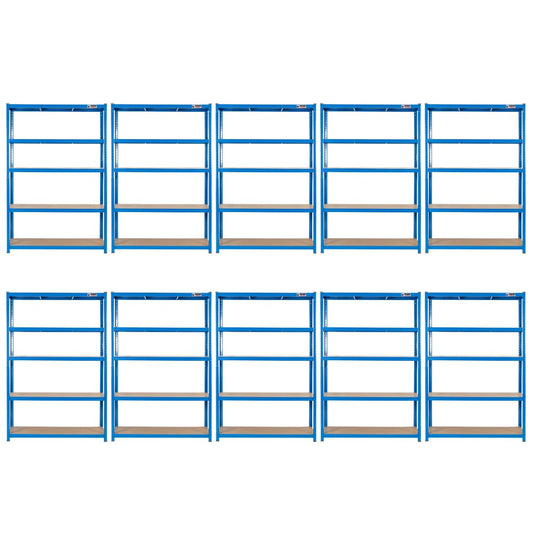 10 Unit Mega Deal | 180x120x60cm | 10 x Garage Shelving Units | 3 Colour Options | 1000kg Load Weight Per Unit | 10,000kg Per Set