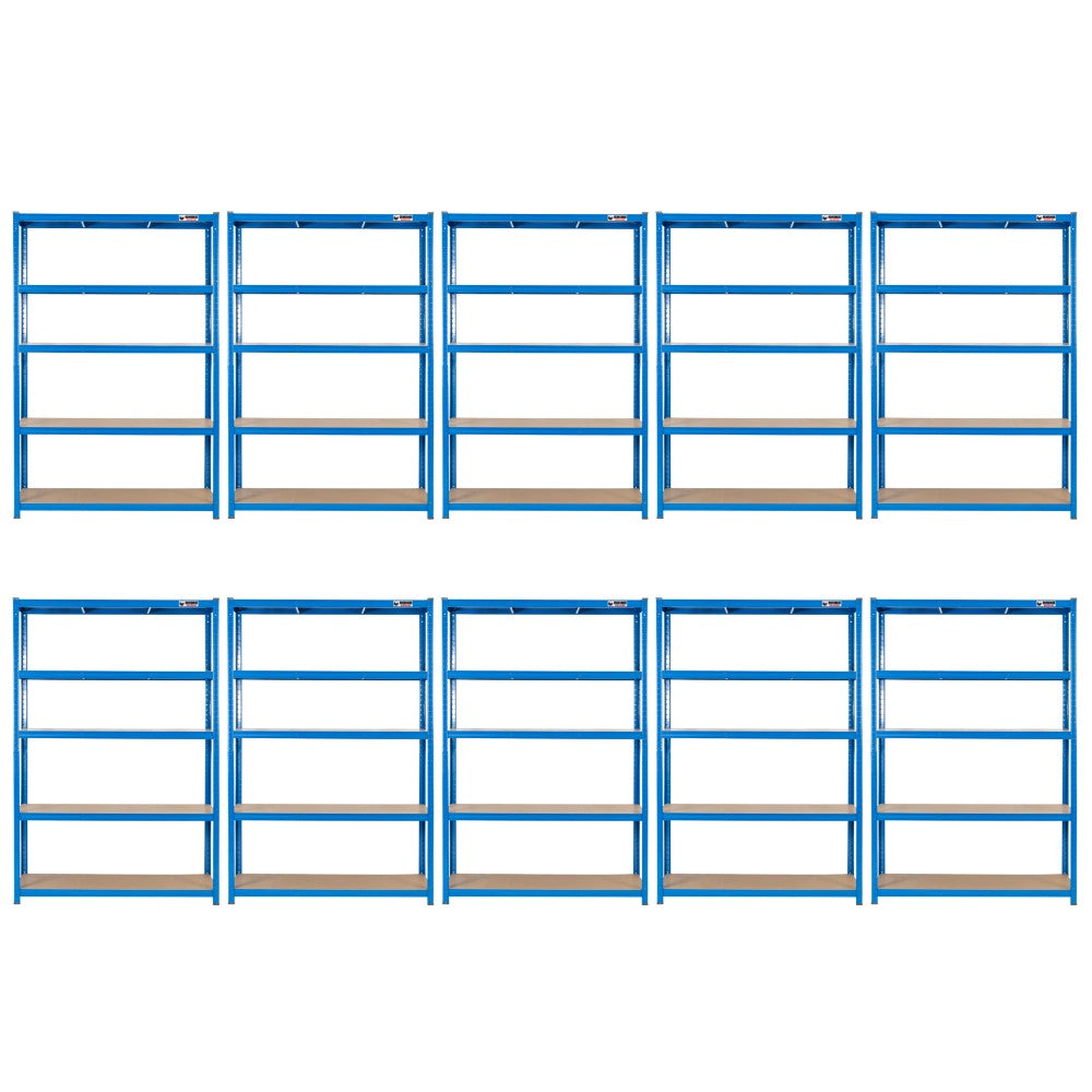 180 x 120 x 60cm | Blue | 5 Tier Boltless Heavy Duty Garage Shelving Unit | 1000kg Load Weight