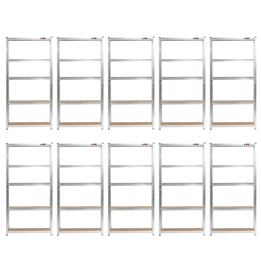 180 x 90 x 30cm | Galvanised | 5 Tier Boltless Heavy Duty Garage Shelving Unit | 1000kg Load Weight
