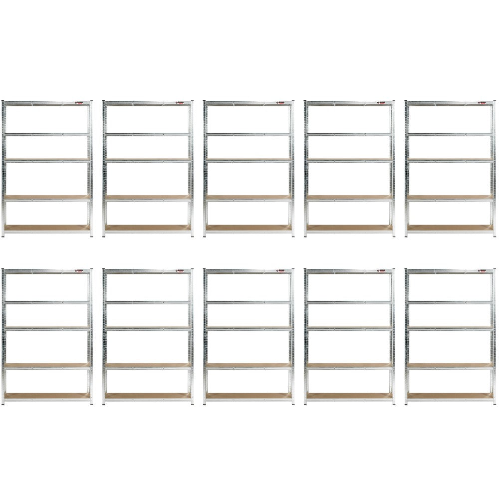 180 x 120 x 40cm | Galvanised | 5 Tier Boltless Heavy Duty Garage Shelving Unit | 1000kg Load Weight