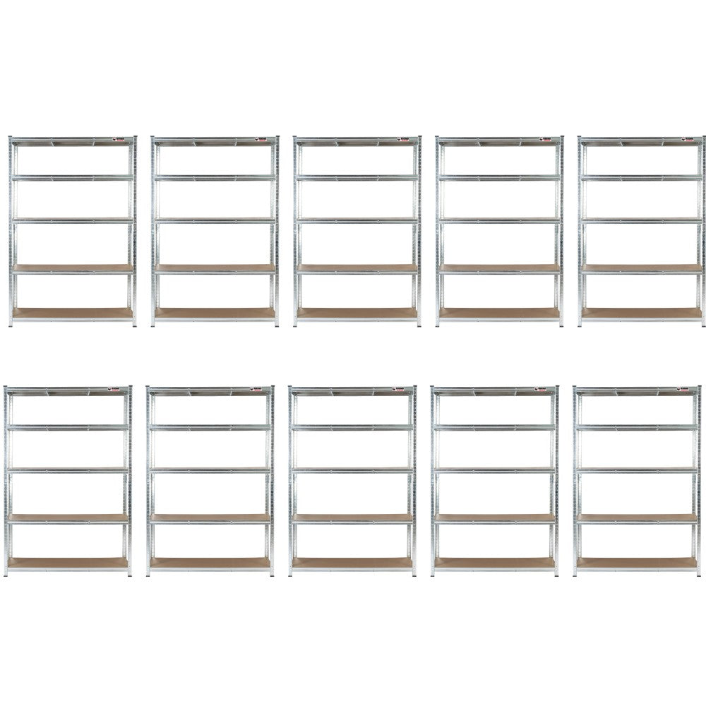 180 x 120 x 60cm | Galvanised | 5 Tier Boltless Heavy Duty Garage Shelving Unit | 1000kg Load Weight