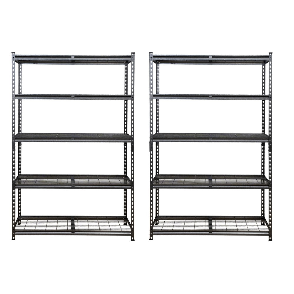 183 x 120 x 60cm | Black | 5 tier Boltless Wire Shelving Unit | 1000kg load weight