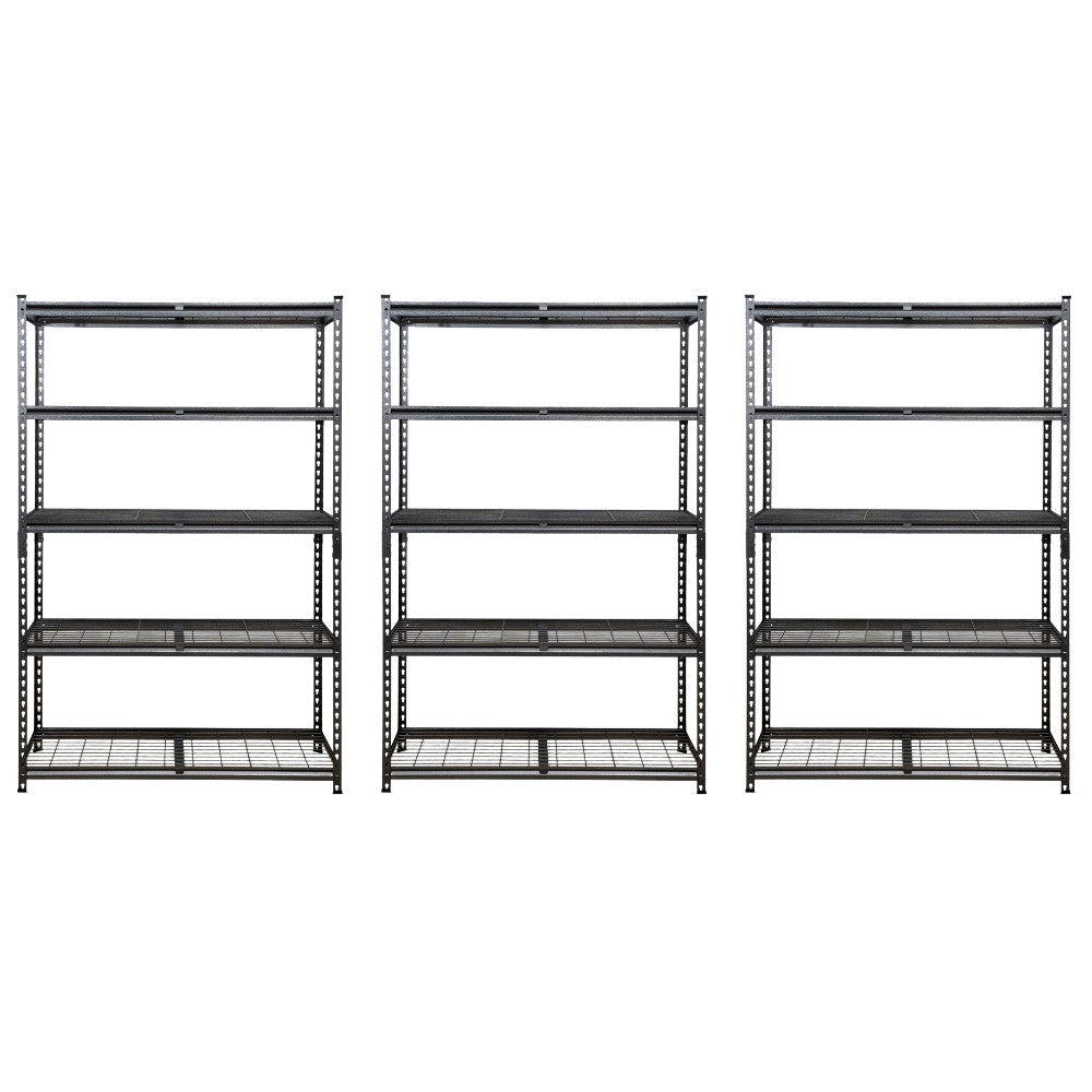 183 x 120 x 60cm | Black | 5 tier Boltless Wire Shelving Unit | 1000kg load weight
