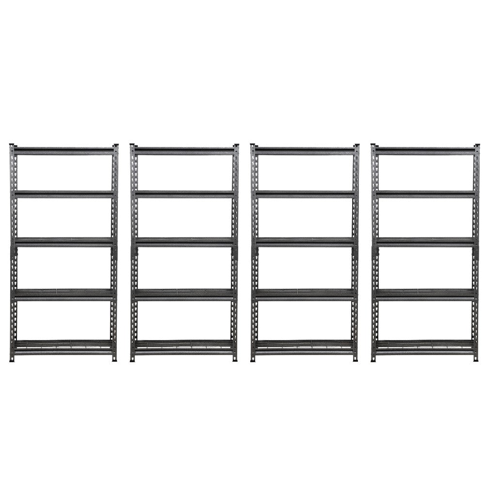 152 x 75 x 30cm | Black | 5 Tier Boltless Wire Shelving Unit | 1000kg Load Weight