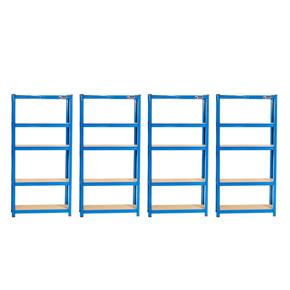 4 Bay Mega Deal | 150x75x30cm | 4 x Garage Shelving Units | 3 Colour Options | 200kg Load Weight Per Tier | 1000kg Per Unit