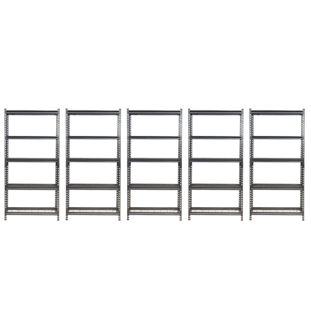 183 x 90 x 30cm | Black | 5 Tier Boltless Wire Shelving Unit | 1000kg load weight