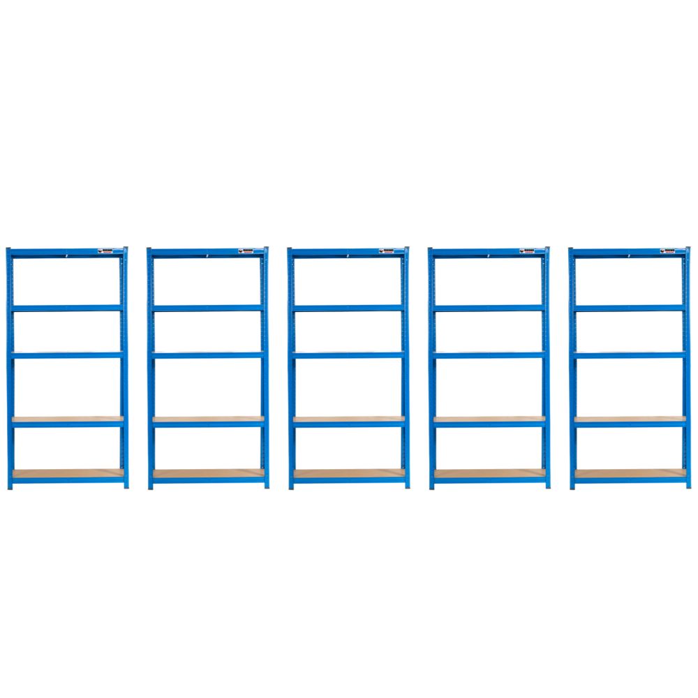 5 Unit Mega Deal | 180x90x40cm | 5 x Garage Shelving Units | 3 Colour Options | 1000kg Per Unit | 5000kg Per Set