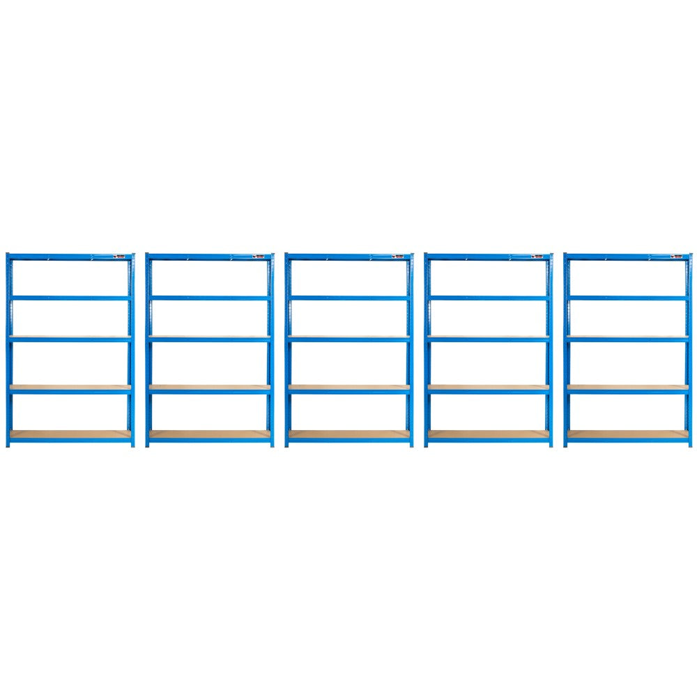 5 Unit Mega Deal | 180x120x40cm | 5 x Garage Shelving Units | 3 Colour Options| 1000kg Per Unit | 5000kg Per Set