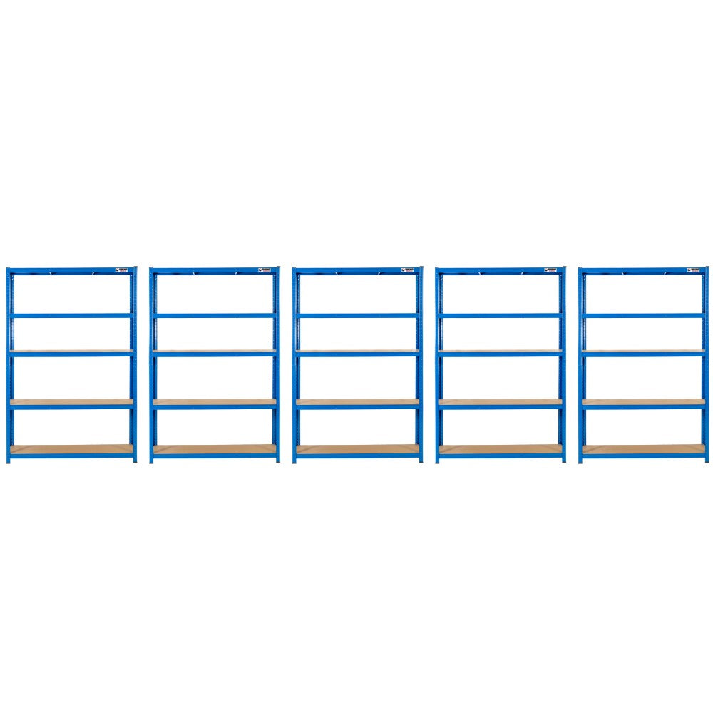 5 Unit Mega Deal | 180x120x45cm | 5 x Garage Shelving Units | 3 Colour Options | 1000kg Per Unit | 5000kg Per Set