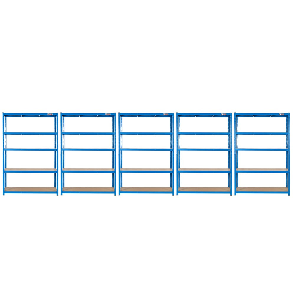 5 Unit Mega Deal | 180x120x60cm | 5 x Garage Shelving Units | 3 Colour Options | 1000kg Load Weight Per Unit | 5000kg Per Set