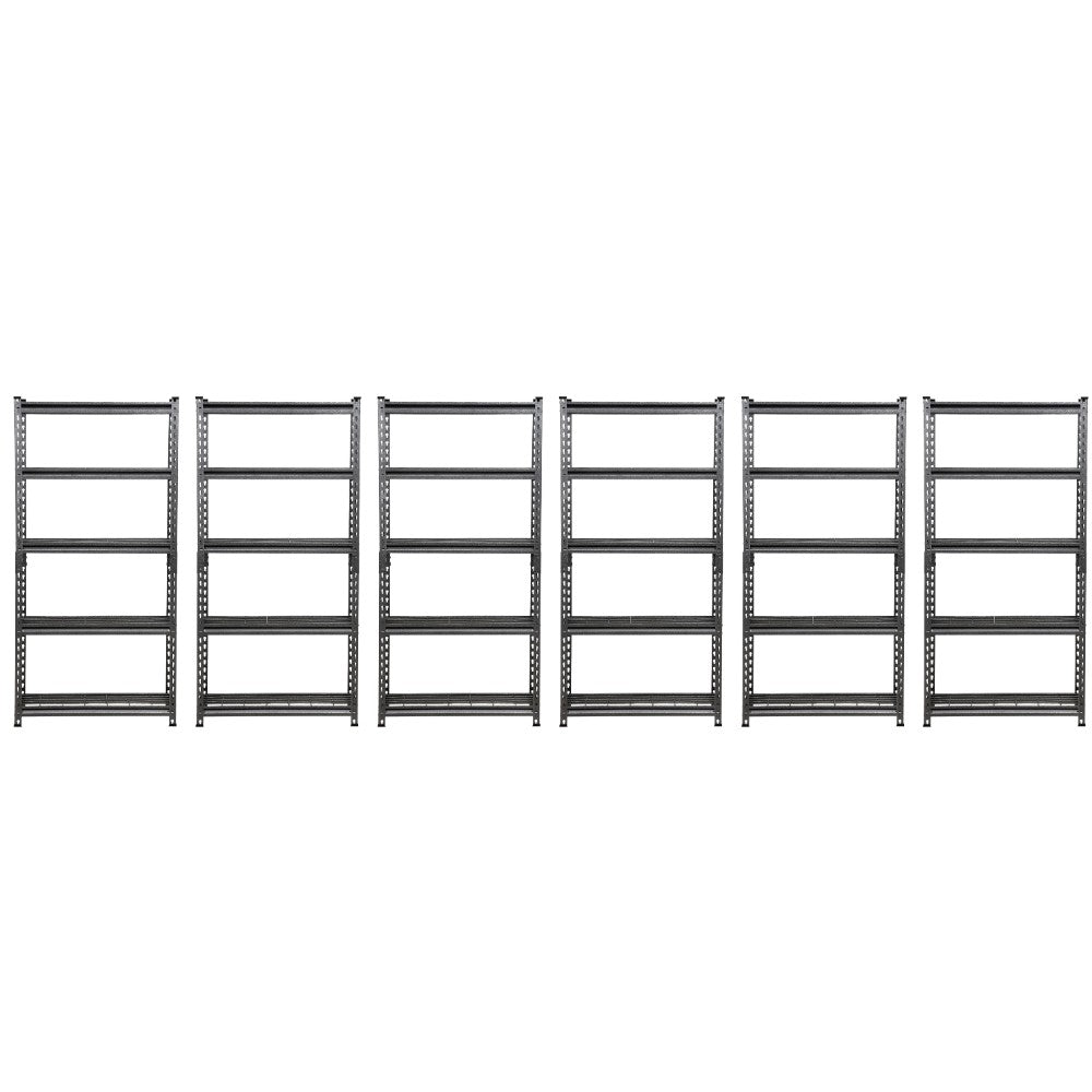 152 x 75 x 30cm | Black | 5 Tier Boltless Wire Shelving Unit | 1000kg Load Weight