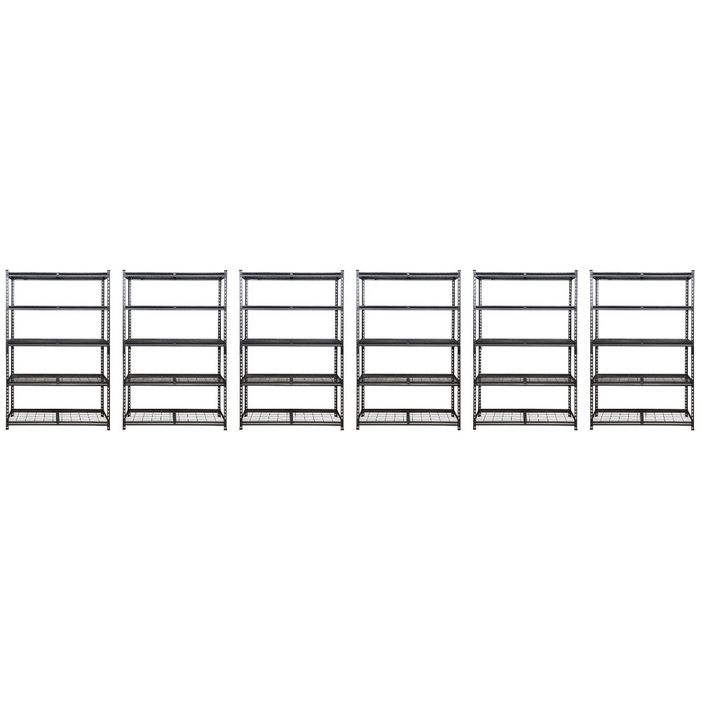 183 x 120 x 60cm | Black | 5 tier Boltless Wire Shelving Unit | 1000kg load weight