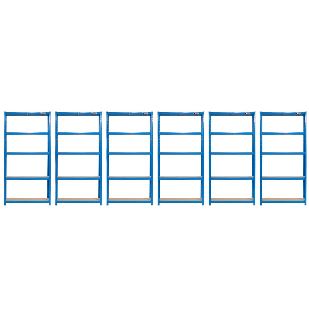 6 Unit Mega Deal | 180x90x30cm | 6 x Garage Shelving Units | 3 Colour Options | 1000kg Load Weight Per Unit | 6000kg Per Set