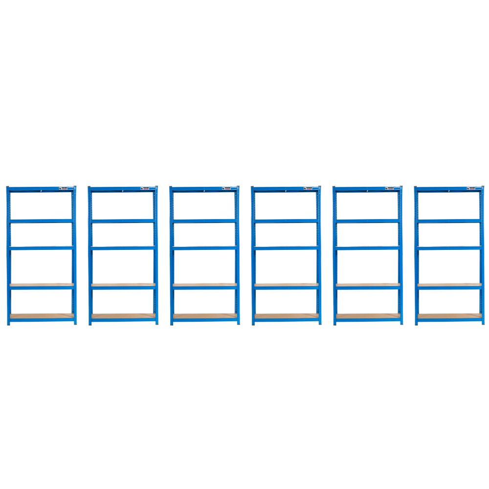 6 Unit Mega Deal | 180x90x40cm | 6 x Garage Shelving Units | 3 Colour Options | 1000kg Load Weight Per Unit | 6000kg Per Set