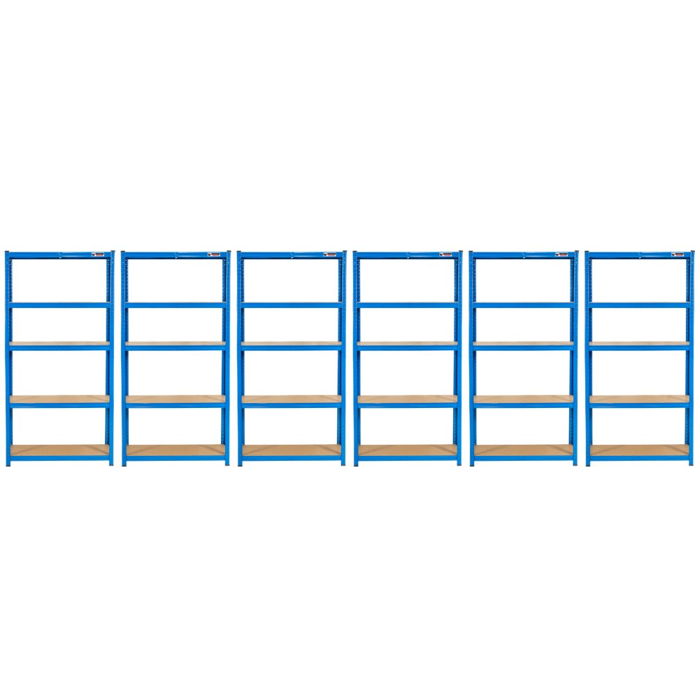 6 Unit Mega Deal | 180x90x45cm | 6 x Garage Shelving Units | 3 Colour Options | 1000kg Load Weight Per Unit | 6000kg Per Set