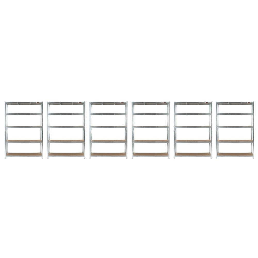 6 Unit Mega Deal | 180x120x60cm | 6 x Garage Shelving Units | 3 Colour Options | 1000kg Load Weight Per Unit | 6000kg Per Set