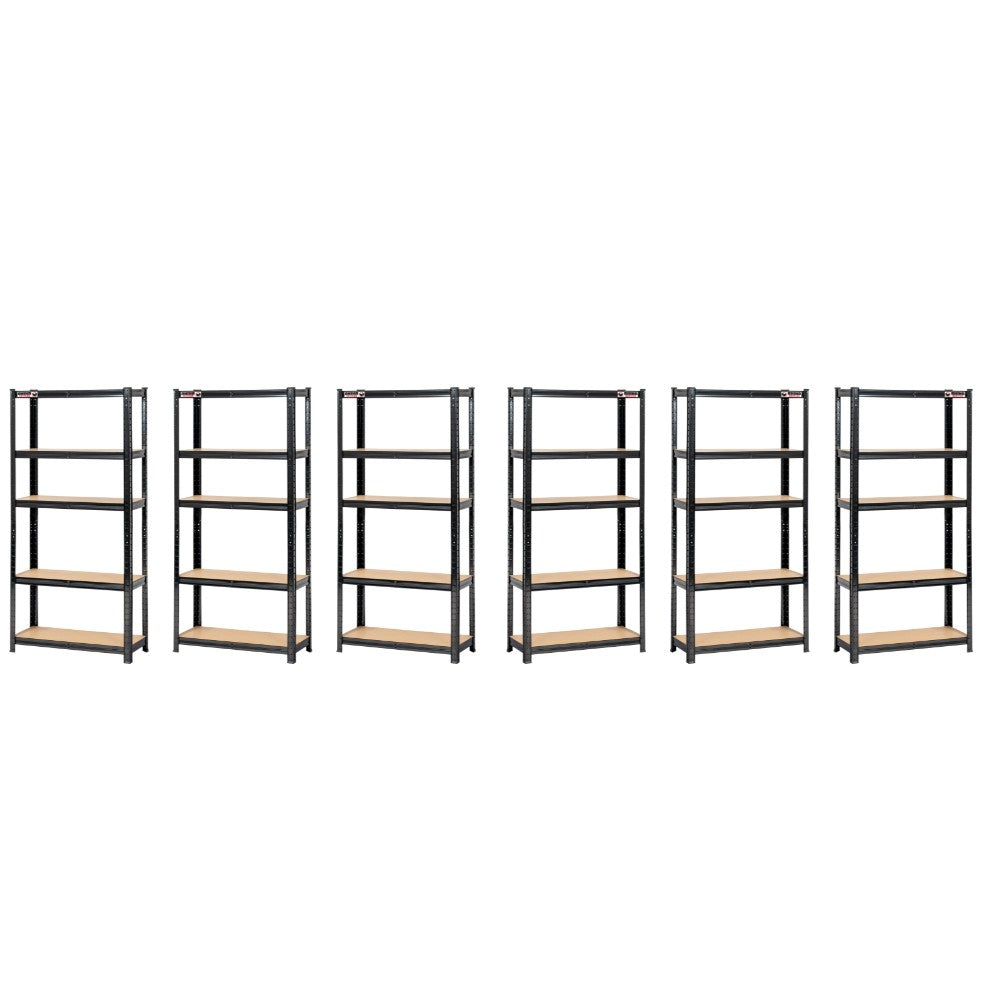 6 Bay Mega Deal | 150x75x30cm | 6 x Garage Shelving Units | 3 Colour Options | 200kg Load Weight Per Shelf | 1000kg Per Unit