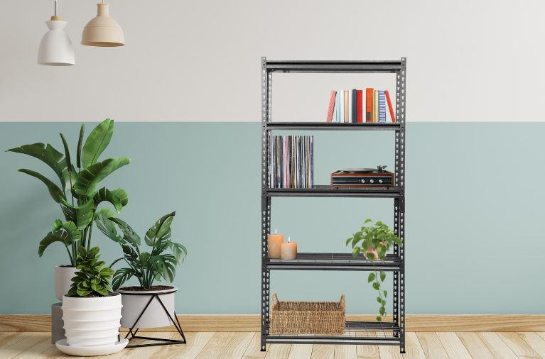 183 x 90 x 30cm | Black | 5 Tier Boltless Wire Shelving Unit | 1000kg load weight