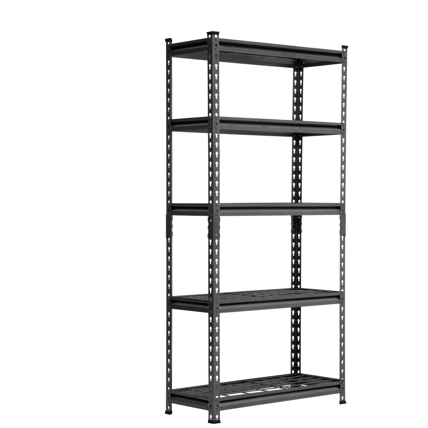 152 x 75 x 30cm | Black | 5 Tier Boltless Wire Shelving Unit | 1000kg Load Weight