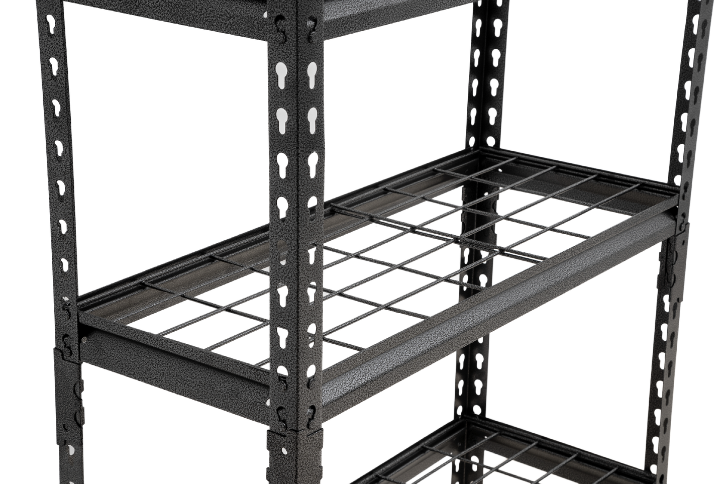 152 x 75 x 30cm | Black | 5 Tier Boltless Wire Shelving Unit | 1000kg Load Weight