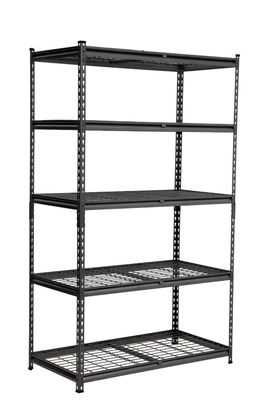 183 x 120 x 60cm | Black | 5 tier Boltless Wire Shelving Unit | 1000kg load weight