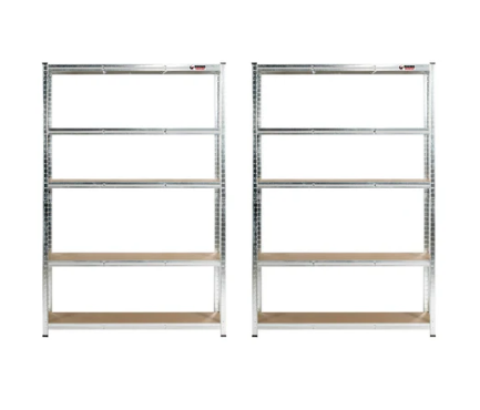 2 Unit Mega Deal | 180x120x45cm | 2 x Heavy Duty Garage Shelving Units | 3 Colour Options| 1000kg Per Unit | 2000kg Per Set