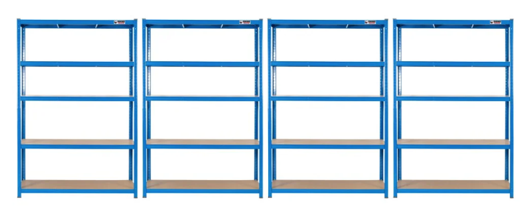4 Unit Mega Deal | 180x120x60cm | 4 x Garage Shelving Units | 3 Colour Options | 1000kg Per Unit | 4000kg Per Set