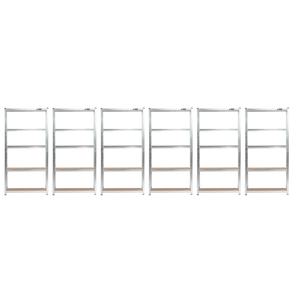 6 Unit Mega Deal | 180x90x30cm | 6 x Garage Shelving Units | 3 Colour Options | 1000kg Load Weight Per Unit | 6000kg Per Set