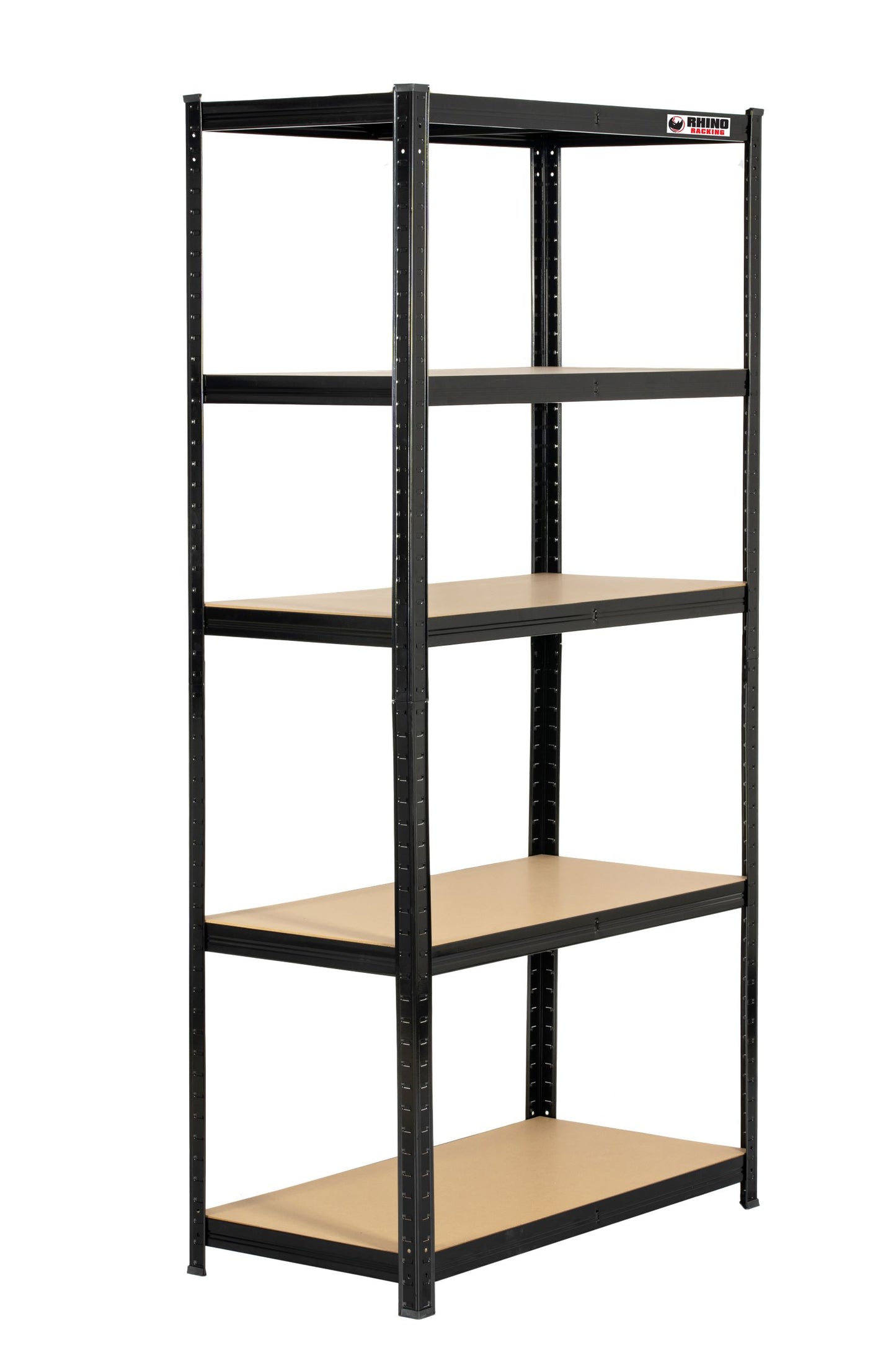 180 x 90 x 45cm | Black | 5 Tier Boltless Heavy Duty Garage Shelving Unit | 1000kg Load Weight