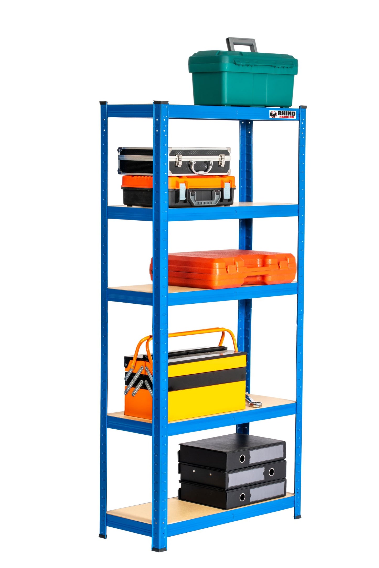 150 x 75 x 30cm | Blue | 5 Tier Boltless Heavy Duty Garage Shelving Unit | 1000kg Load Weight