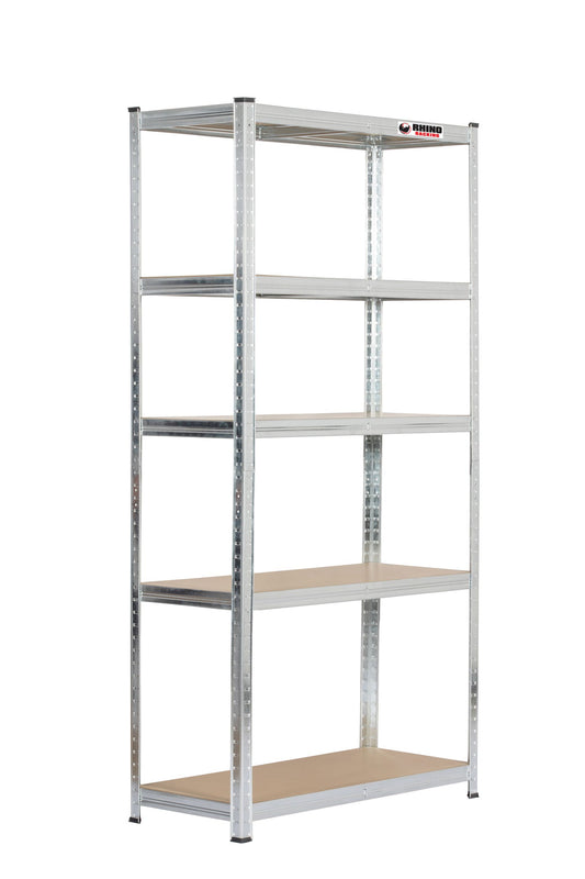 180 x 90 x 40cm | Galvanised | 5 Tier Boltless Heavy Duty Garage Shelving Unit | 1000kg Load Weight
