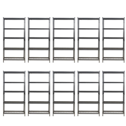 152 x 75 x 30cm | 5 Tier Boltless Wire Shelving Unit | Hammertone | 1000kg Load Weight