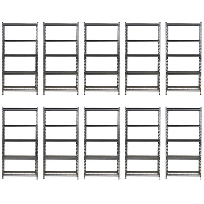 183 x 90 x 30cm| 5 Tier Boltless Wire Shelving Unit | Hammertone | 1000kg load weight