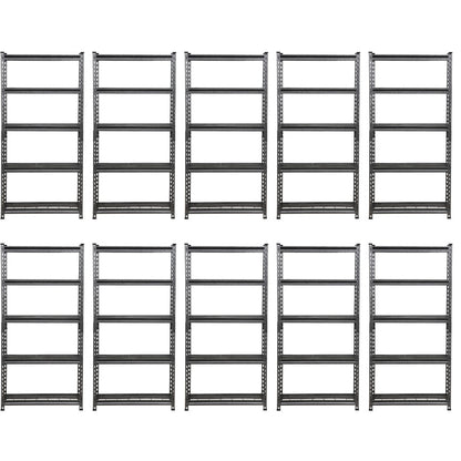 183 x 90 x 40cm | 5 Tier Boltless Wire Shelving Unit | Hammertone | 1000kg load weight
