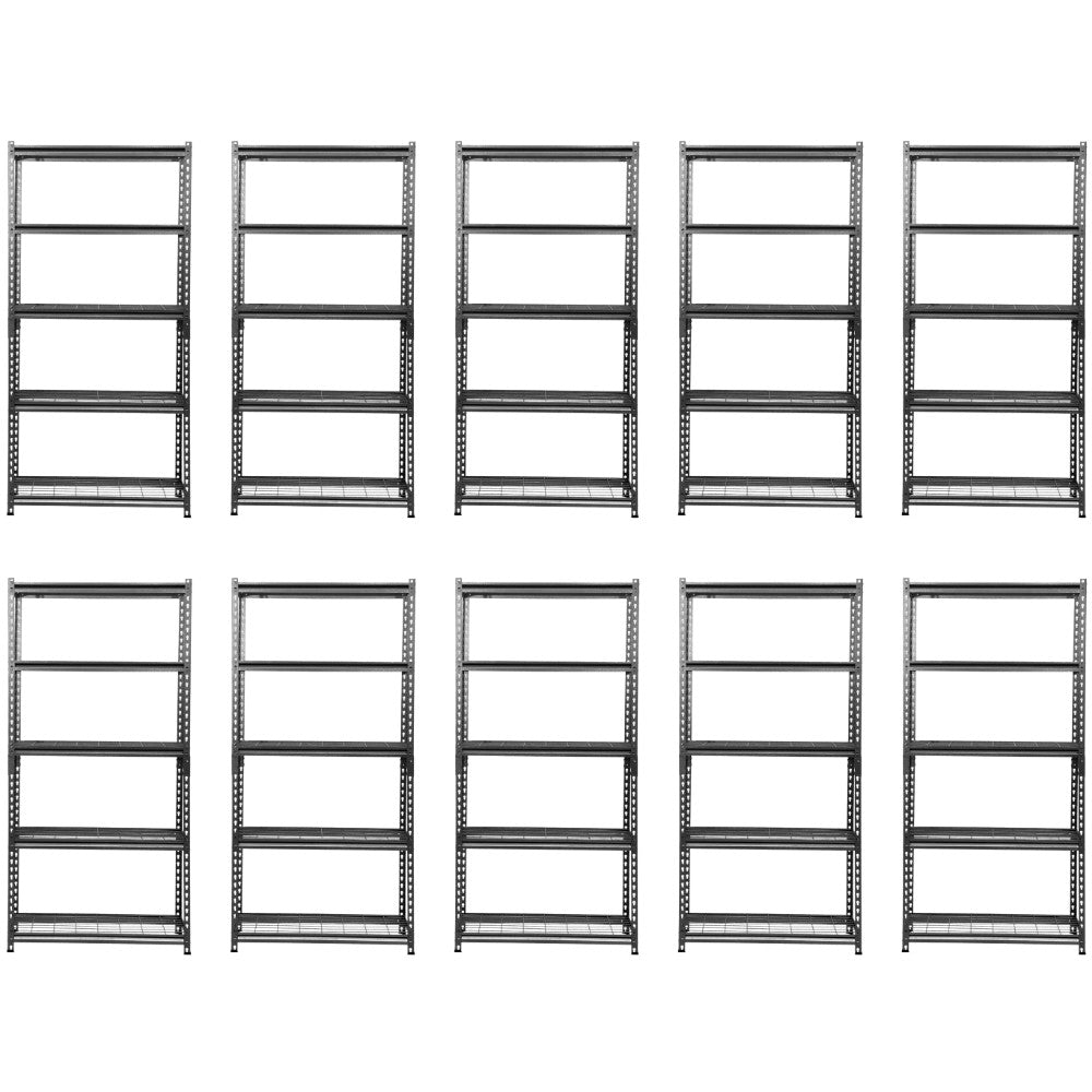 183 x 90 x 45cm | Black | 5 Tier Boltless Wire Shelving Unit | 1000kg load weight