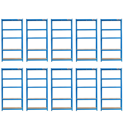 180 x 90 x 40cm | Blue | 5 Tier Boltless Heavy Duty Garage Shelving Unit | 200kg Per Shelf | 1000kg Load Weight Per Unit