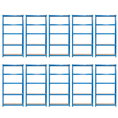 180 x 90 x 30cm | Black | 5 Tier Boltless Heavy Duty Garage Shelving Unit | 200kg Per Shelf | 1000kg Load Weight Per Unit
