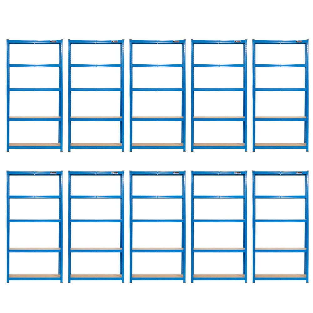 10 Unit Mega Deal | 180x90x30cm | 10 x Garage Shelving Units | 3 Colour Options | 1000kg Load Weight Per Unit | 10,000kg Per Set
