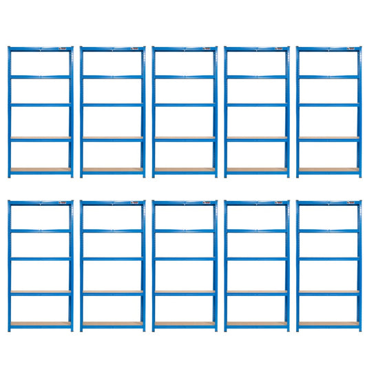 10 Unit Mega Deal | 180x90x30cm | 10 x Garage Shelving Units | 3 Colour Options | 1000kg Load Weight Per Unit | 10,000kg Per Set