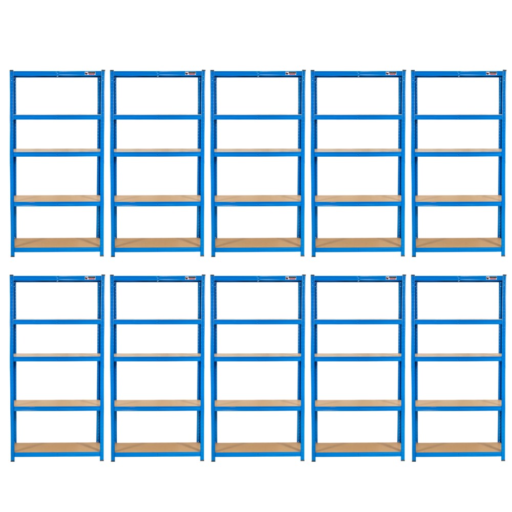 10 Unit Mega Deal | 180x90x45cm | 10 x Garage Shelving Units | 3 Colour Options | 1000kg Load Weight Per Unit | 10,000kg Per Set