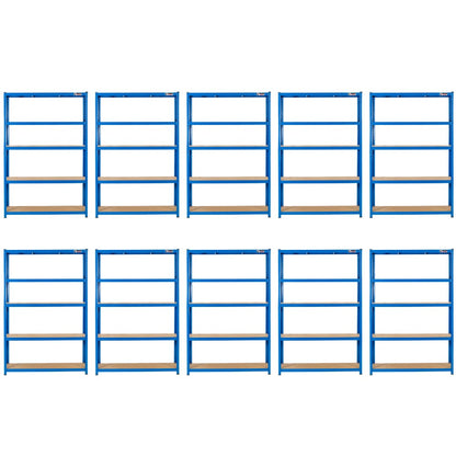 180 x 120 x 45cm | Blue | 5 Tier Boltless Heavy Duty Garage Shelving Unit | 200kg Per Shelf | 1000kg Load Weight Per Unit