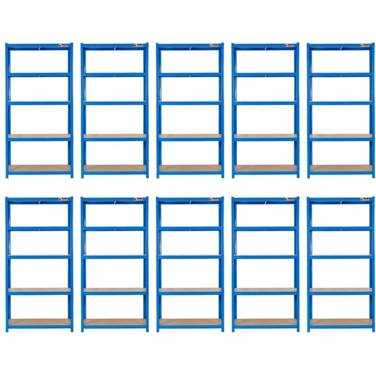 10 Unit Mega Deal | 180x90x60cm | 10 x Garage Shelving Units | 3 Colour Options | 1000kg Load Weight Per Unit | 10,000kg Total Capacity