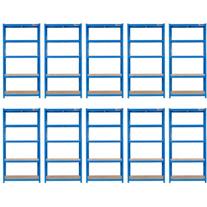 180 x 90 x 60cm | Blue | 5 Tier Boltless Heavy Duty Garage Shelving Unit | 200kg Per Shelf | 1000kg Load Weight Per Unit