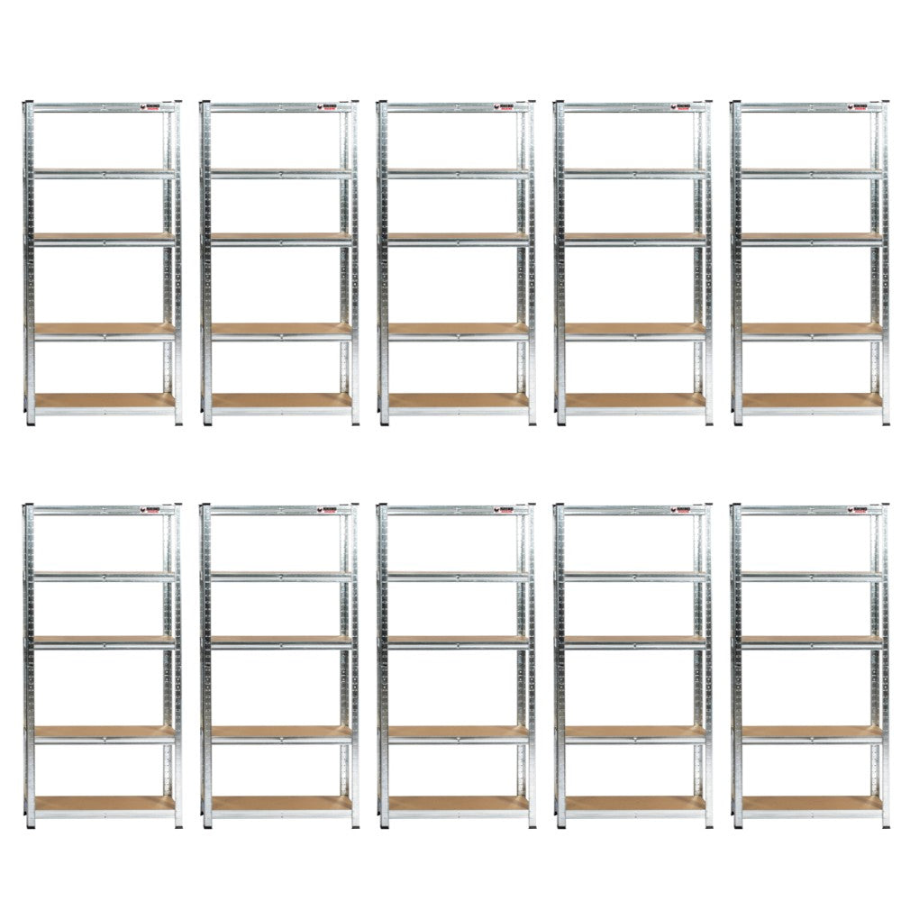 150 x 75 x 30cm | Galvanised | 5 Tier Boltless Heavy Duty Garage Shelving Unit | 1000kg Load Weight