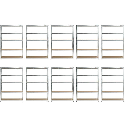 180 x 120 x 40cm | Galvanised | 5 Tier Boltless Heavy Duty Garage Shelving Unit | 200kg Per Shelf | 1000kg Load Weight Per Unit