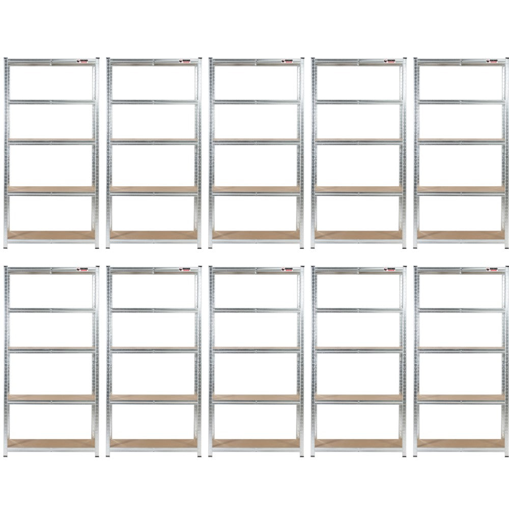 10 Unit Mega Deal | 180x90x45cm | 10 x Garage Shelving Units | 3 Colour Options | 1000kg Load Weight Per Unit | 10,000kg Per Set