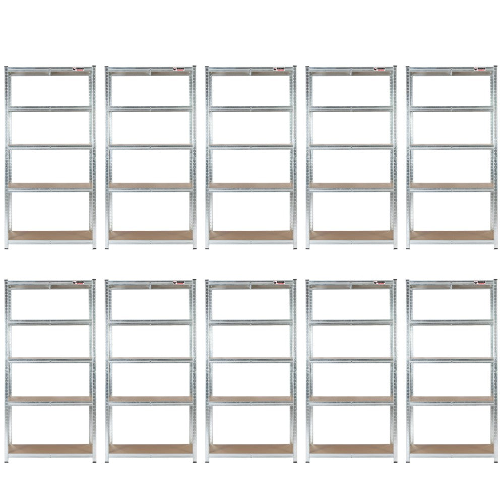 180 x 90 x 60cm | Galvanised | 5 Tier Boltless Heavy Duty Garage Shelving Unit | 1000kg Load Weight